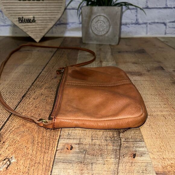 Fossil Erin Crossbody Handbag Tan Leather - Picture 10 of 11